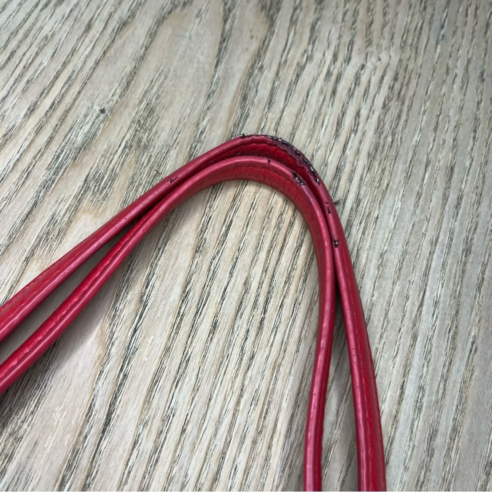 Tory Burch Michelle Tote Large Cherry Red Shoulder Bag Purse - Image 8