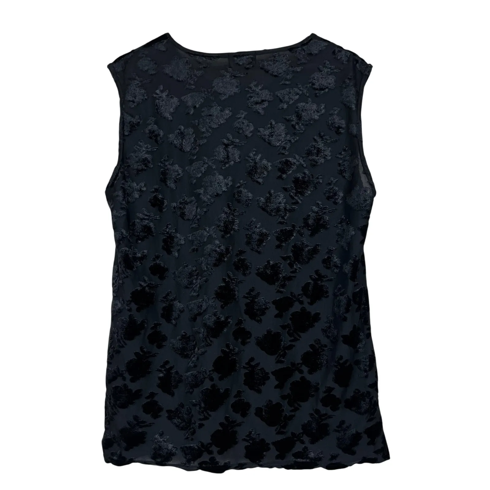 Vintage 4C London 2 Piece Jacket Top Set Womens M Black Burnout Velvet Floral Size M - Image 6