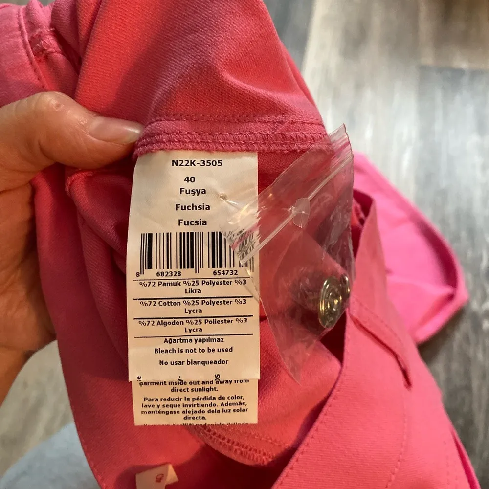 NOCTURNE High Waist Skinny Pink Stirrup Pants 40 8 Euro Femme Equestrian Baddie - Image 7