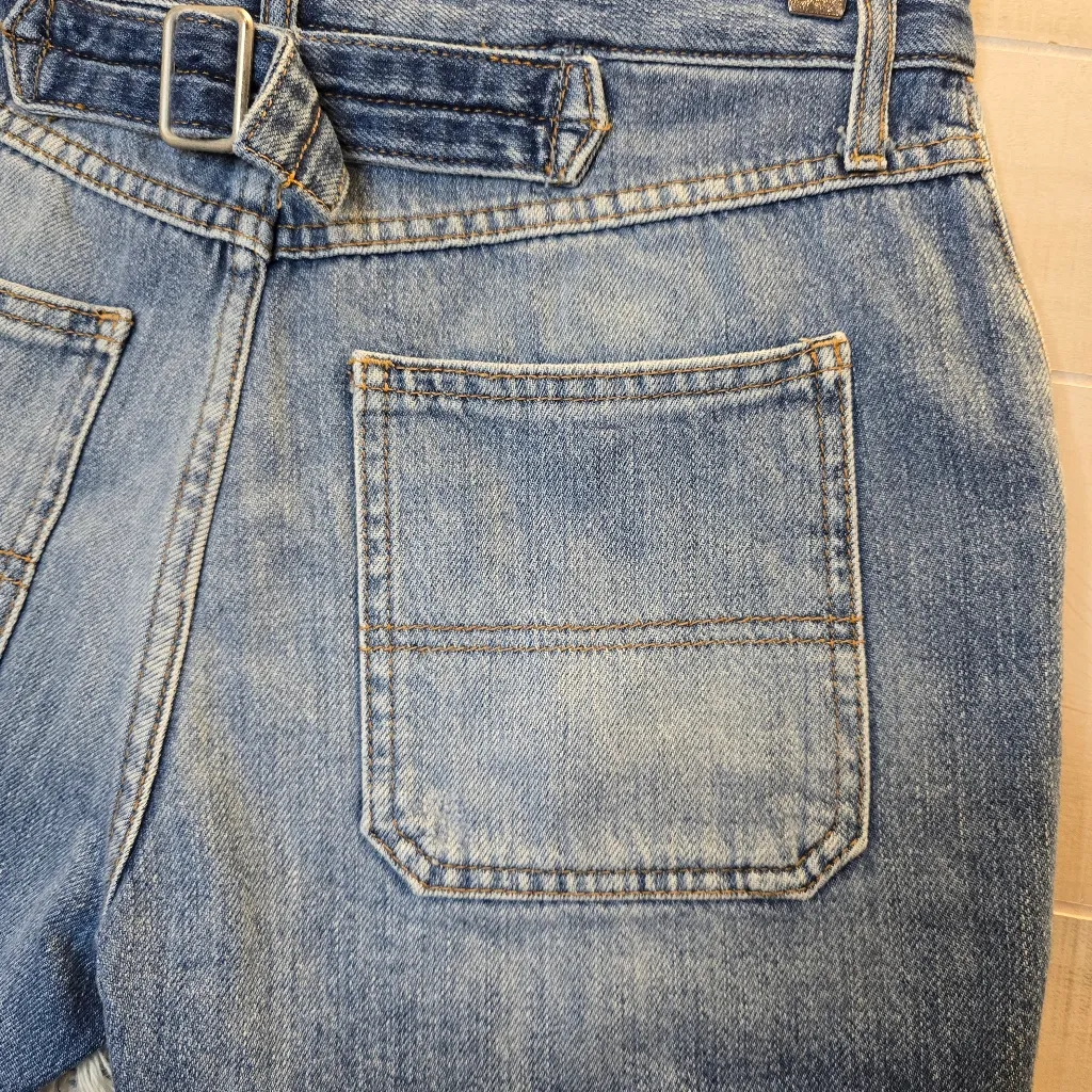 {26} Free People We The Free Jesse Carpenter Frayed Jean Shorts Blue - Image 8