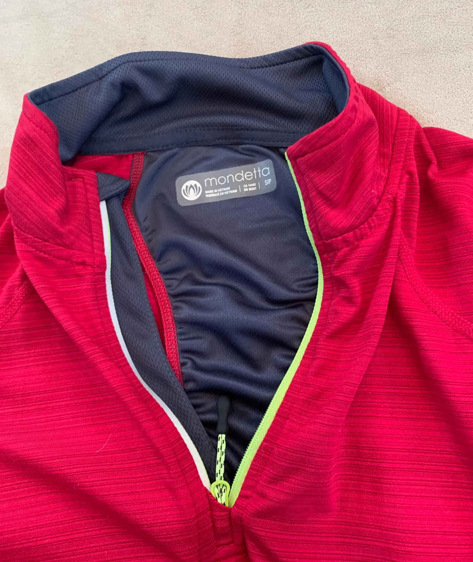 Active Workout Red Quarter Zip - Image 8