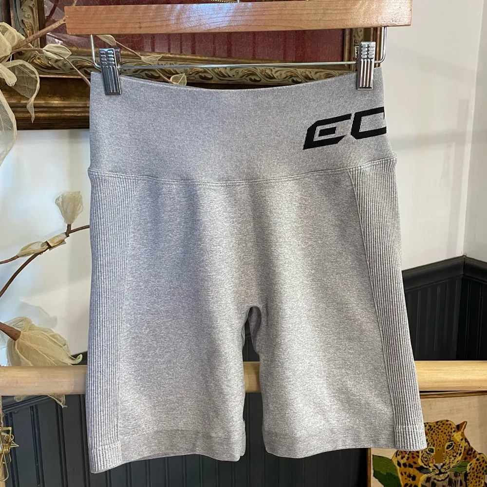 ECHT Arise Scrunch Butt Heather Gray Bike Shorts - Sz L 🧡🎀 - Image 4