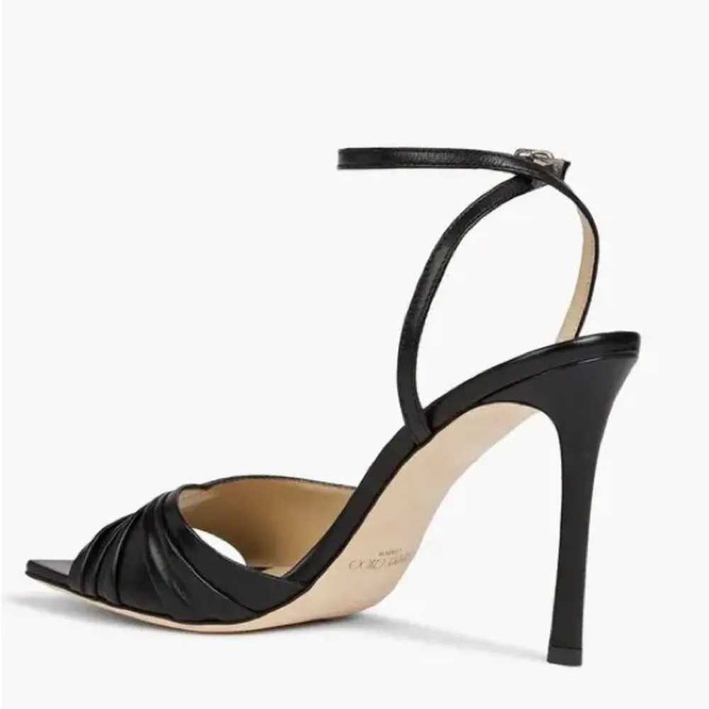 Jimmy Choo Basil Ankle Strap High Heel Black Sandals, Size 35 NEW in Box+DustBag - Image 4