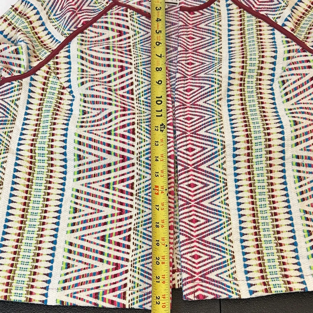 Kut from the Kloth Aztec Pattern Blazer- Red, Blue, Yellow Women’s Size Large - Image 9
