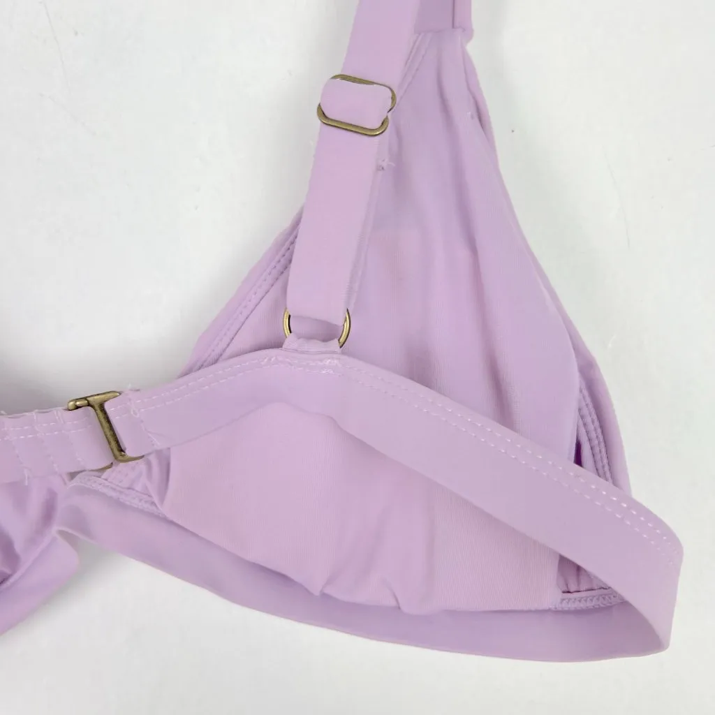 NWT Andie Swim The Caicos Top Flat Bikini Top Light Purple Size Large L NEW - Image 9