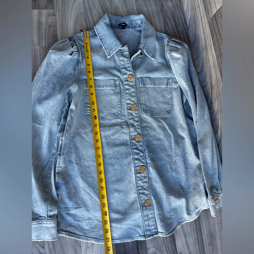 EXPRESS  Light Blue Jean Jacket - Image 8