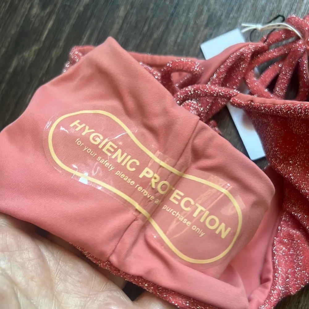 Juillet Swim THE Gemma BOTTOM IN Lurex Sparkle Orange - Image 4