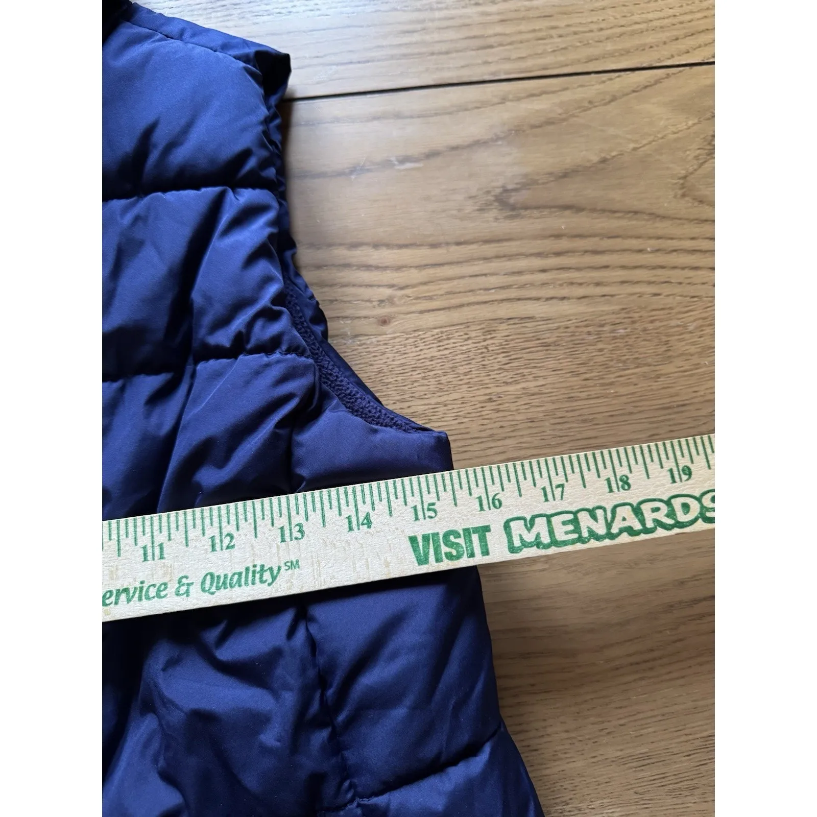 Old Navy Women's Navy Blue Puffer Vest Full Zip with Snaps Pockets Size XS City - Image 8