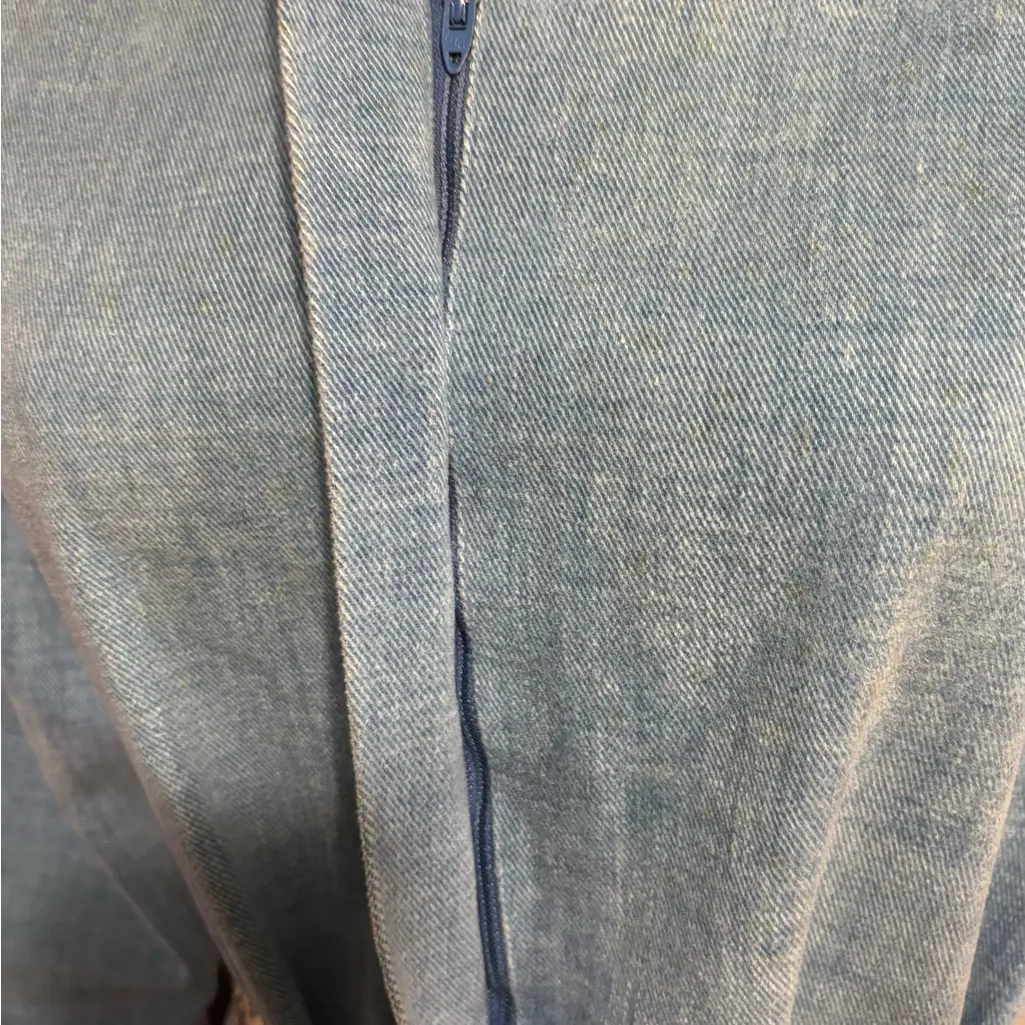 Fred Rothschild Vintage Denim Midi Dress Paisley Belt Timeless Boho Western Blue - Image 5