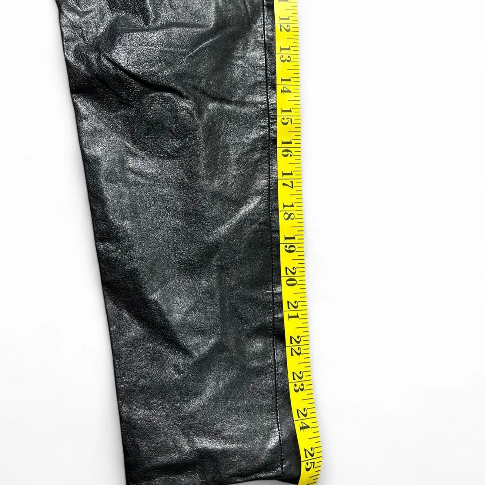 Tasmania leather straight leg pants 22x26 Black Size XS - Image 6