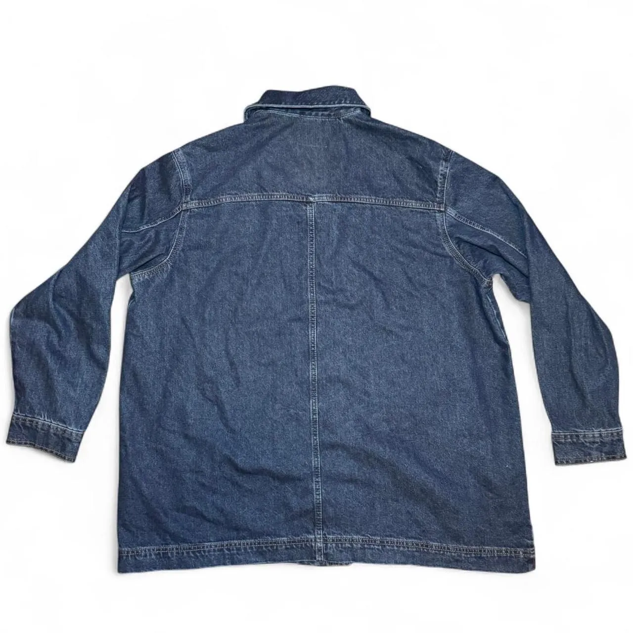 Old Navy Women's XXL Tall Denim Barn Jacket 100% Cotton Blue Jean Coat - Image 4