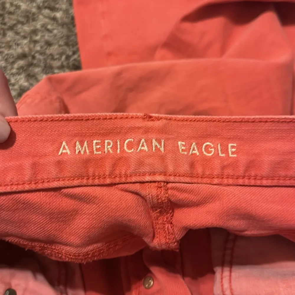 American Eagle Hi-Rise Girlfriend Jeans Red 14 X-Short - Image 4