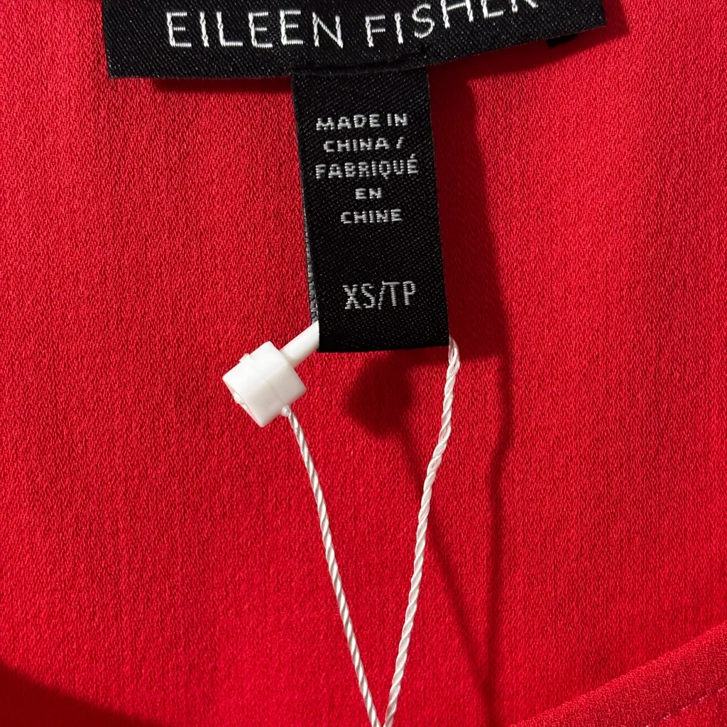 NWT Eileen Fisher XS Watermelon Silk Sleeveless Dress Sustainable Business - Image 5