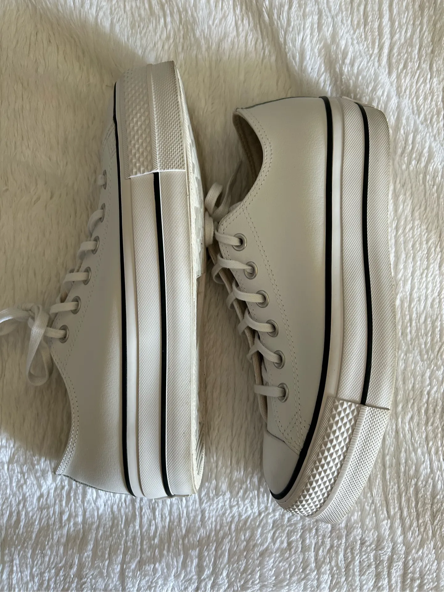 Converse Leather Platform Sneakers - Image 8