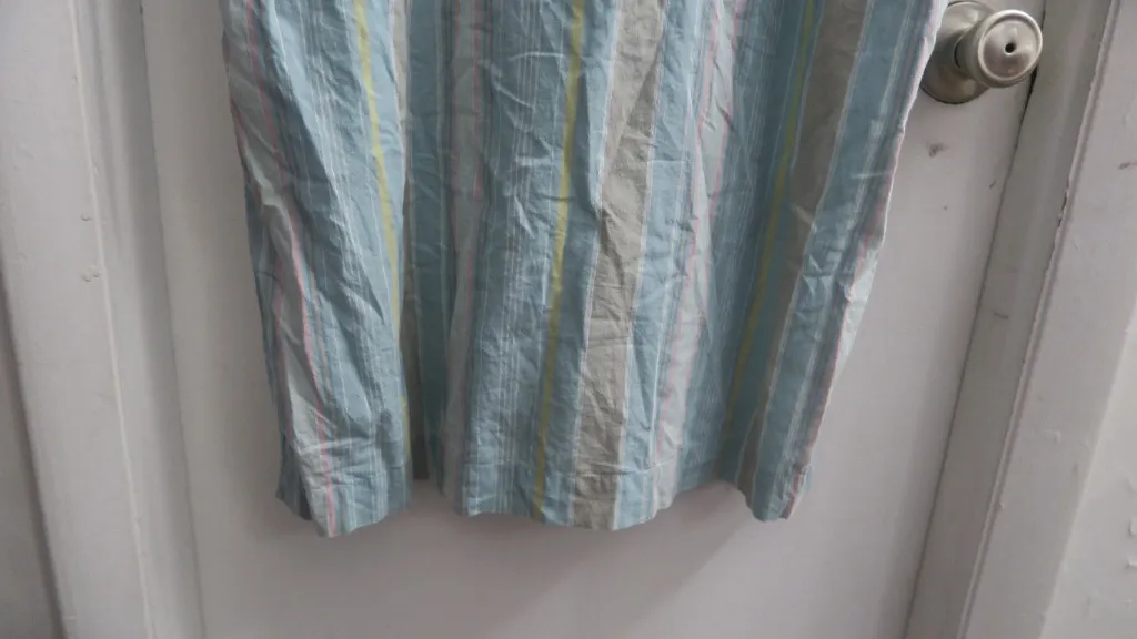 Patagonia light weight vertical stripe tunic top shirt in blue and green size small. - Image 8