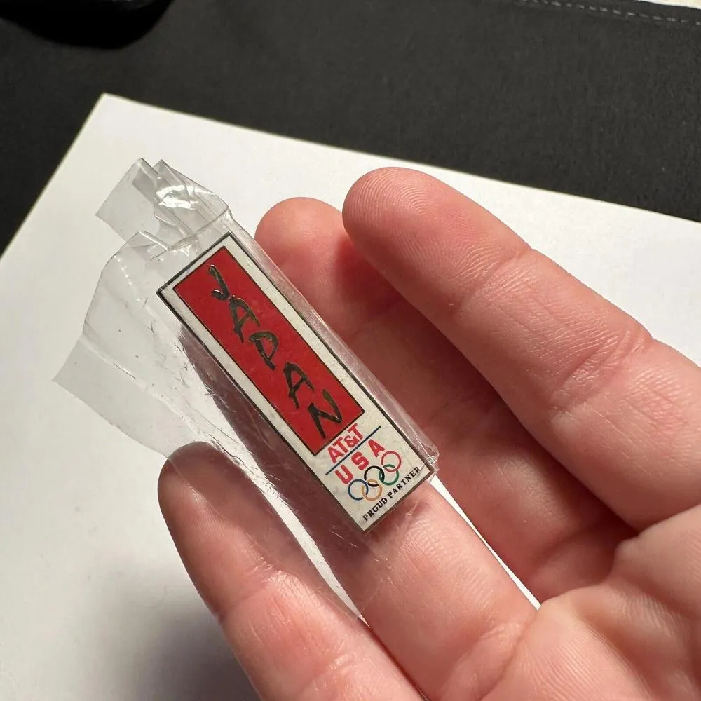 JAPAN AT&T USA Proud Partner Olympic Games Tack Lapel Pin AMINCO - Image 3