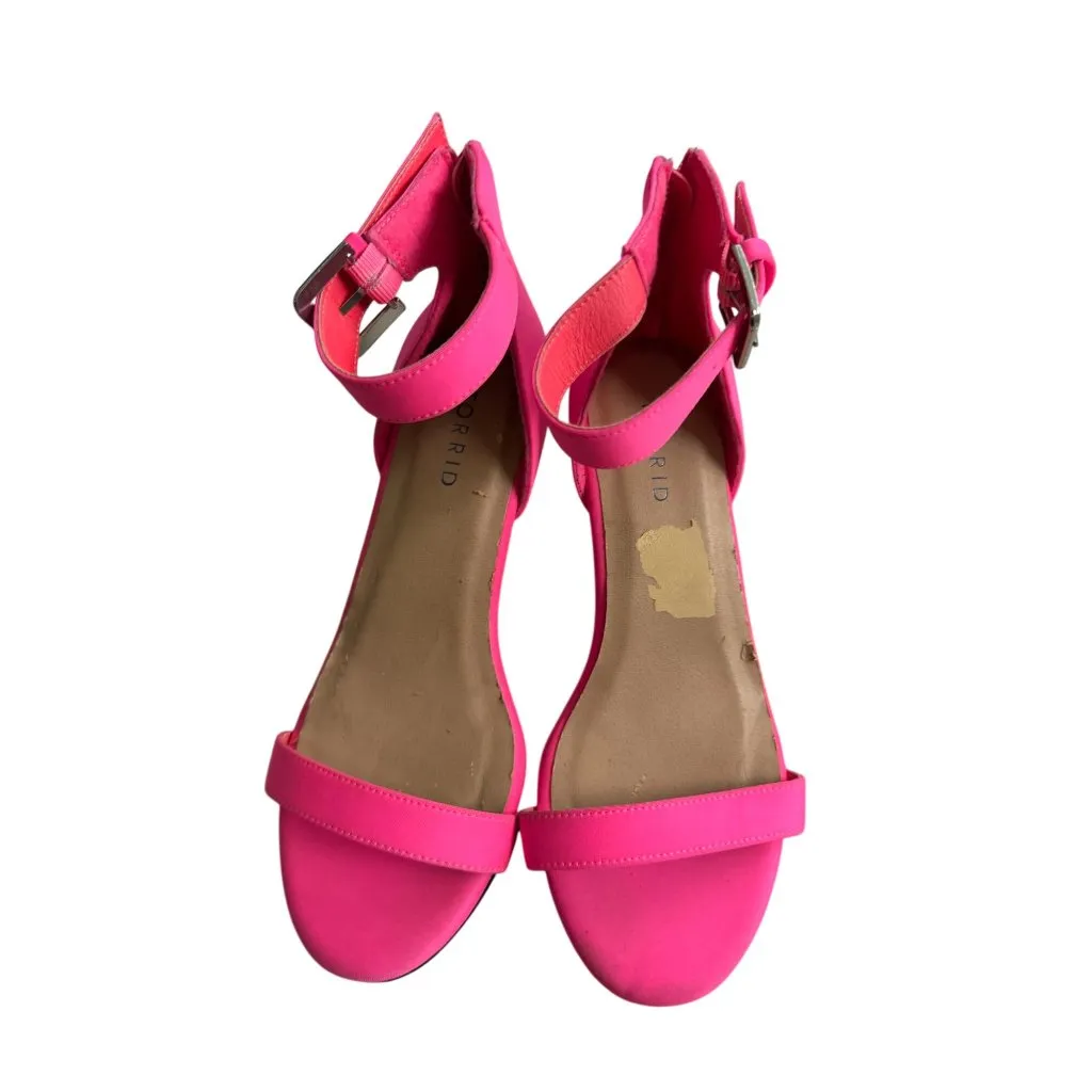 TORRID Pink Ankle Strap Sandals Heels Size 8 Wide - Image 12