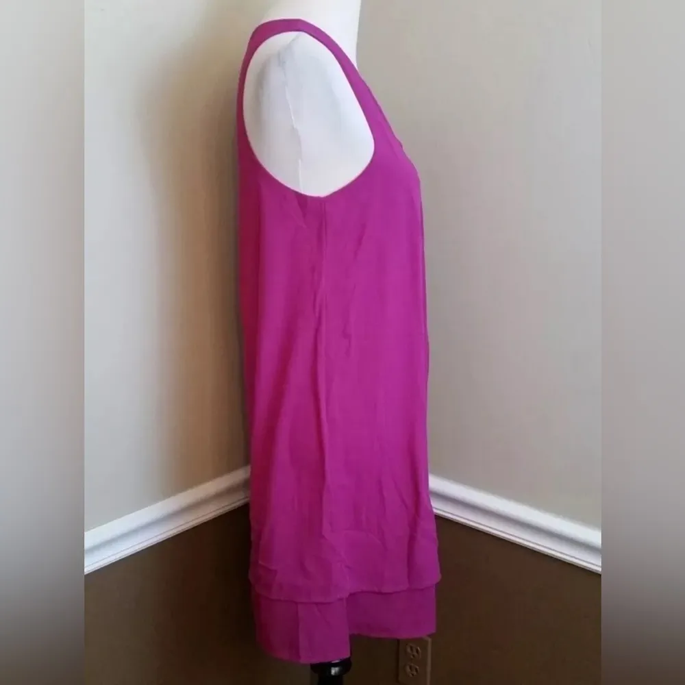 Orchid Pink Purple Magenta Tiered Shift Tunic Modcloth Dress by Everly Medium - Image 4