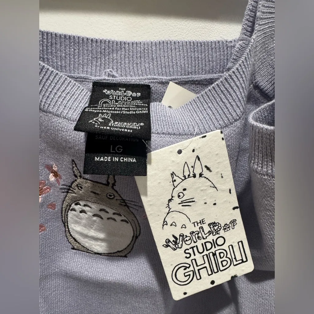 Studio Ghibli My Neighbor Totoro Cherry Blossom Women's Knit Tank Top - Image 5