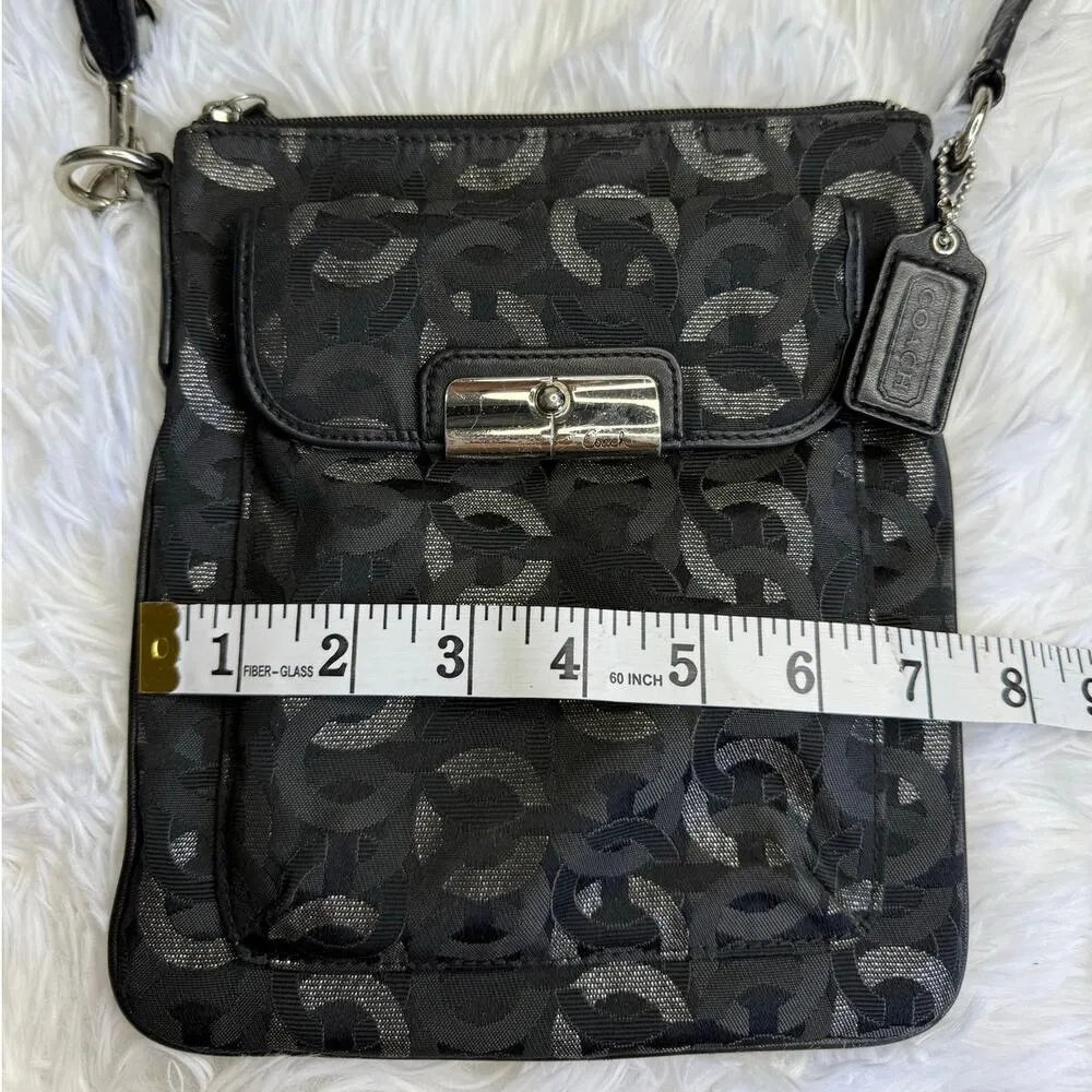 COACH Kristin Silver Black Crossbody - Image 11