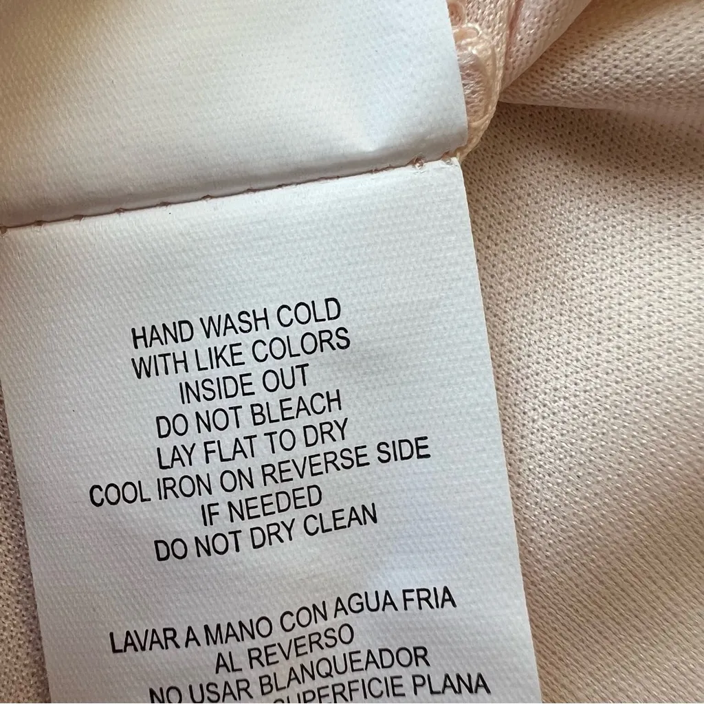 NWT Reverie Long Pleated High Neck Mesh Chiffon Pale Pink Formal Dress Size 8 - Image 14