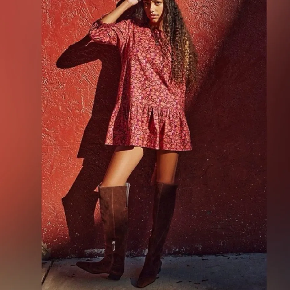 NWT Free People ‘The Avenue’ floral stretch cotton scoop back mini dress XL - Image 11