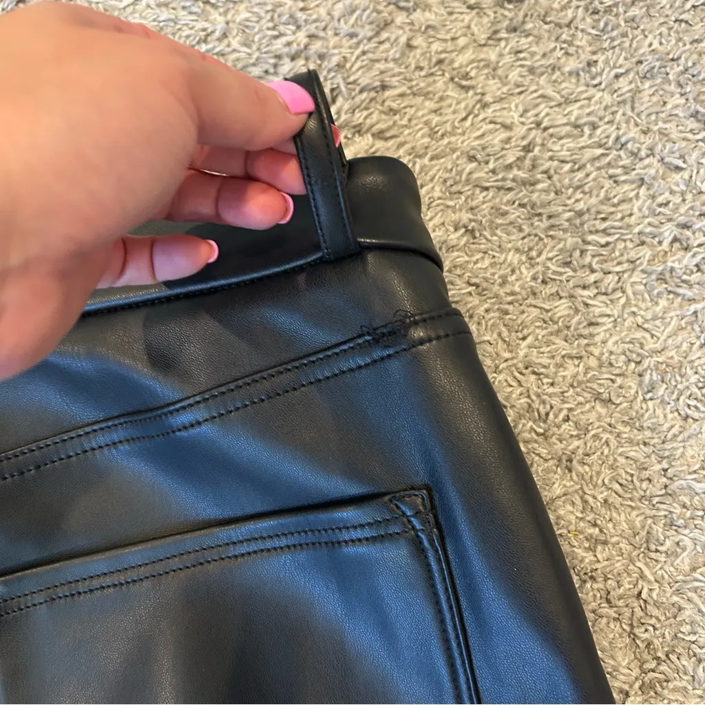 Good American Good 90's Icon Faux Leather Pants SIZE 15 - Image 7