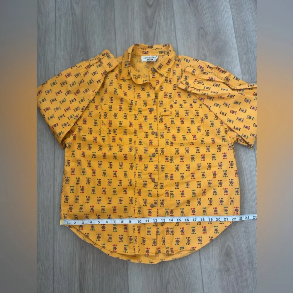 Vintage Clementine 80’s Patterned woman’s Shirt 👚 Orange Size L - Image 5