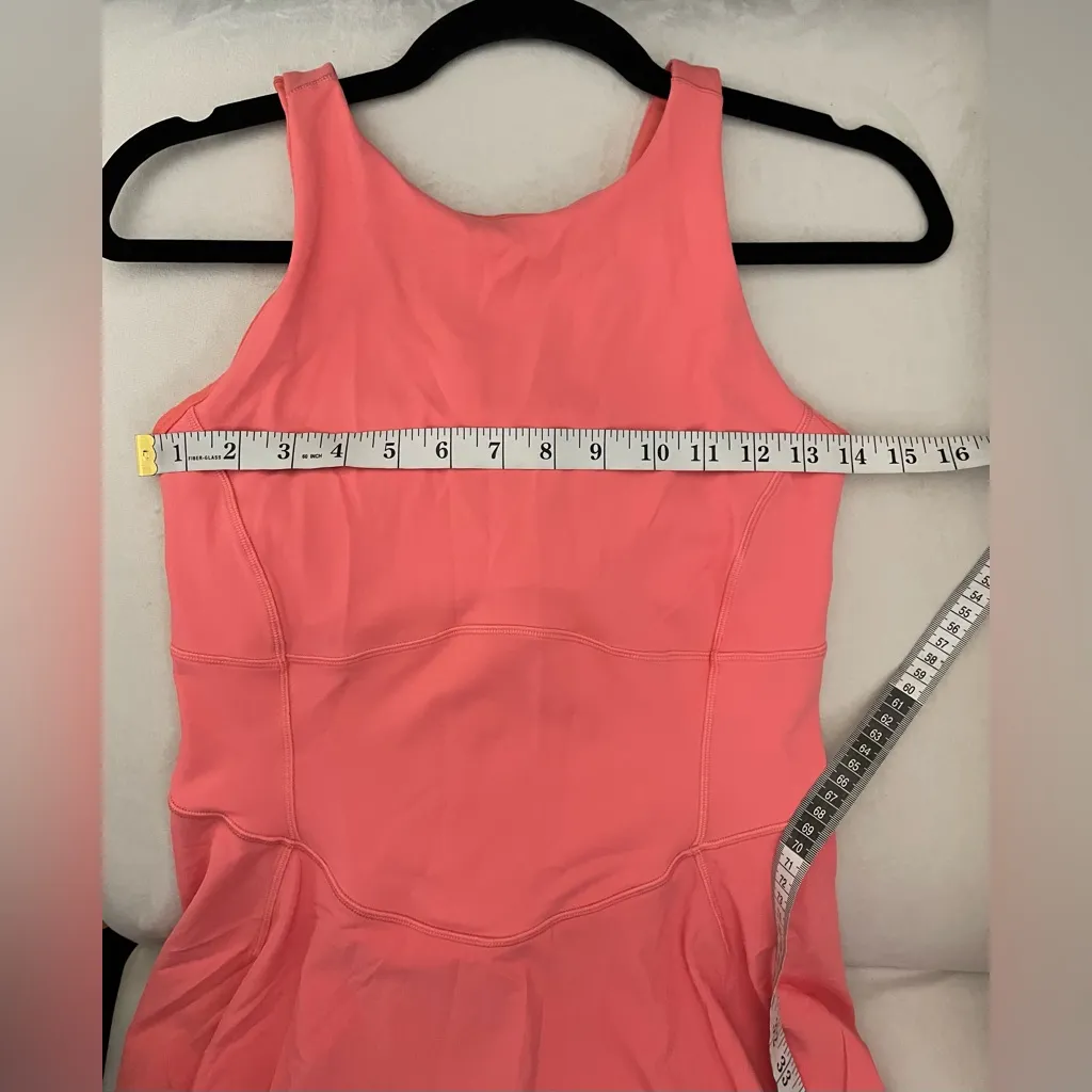 Lululemon Court Crush Dress Raspberry Cream Shorts underneath No Pads Size 8 - Image 8