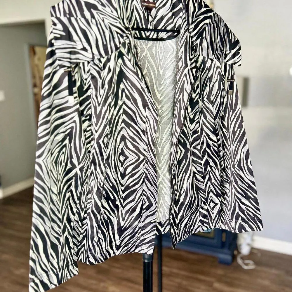 Dana Buchman Zebra Zip Up Jacket - Image 8