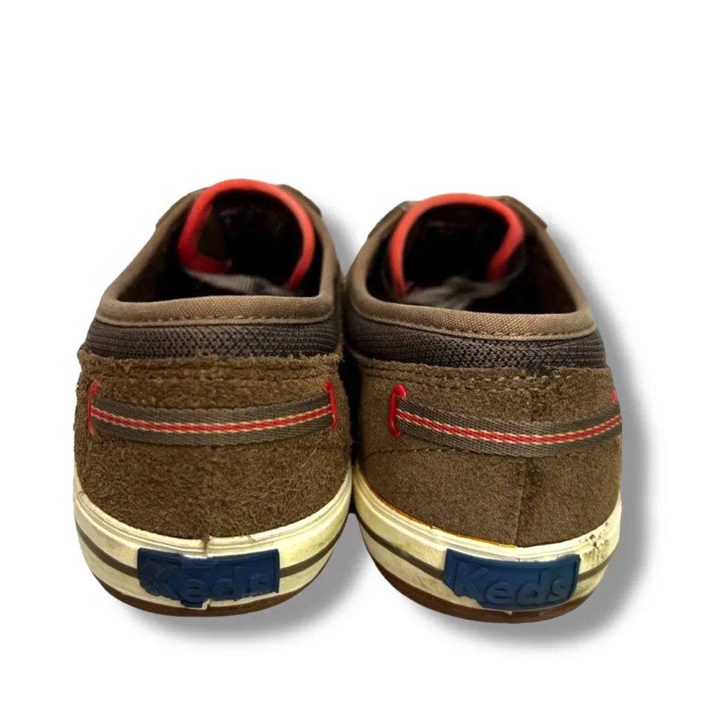 Keds Ortholite Womens Leather Tan/Pink (Suede) & Canvas Size 9.5M - Image 4