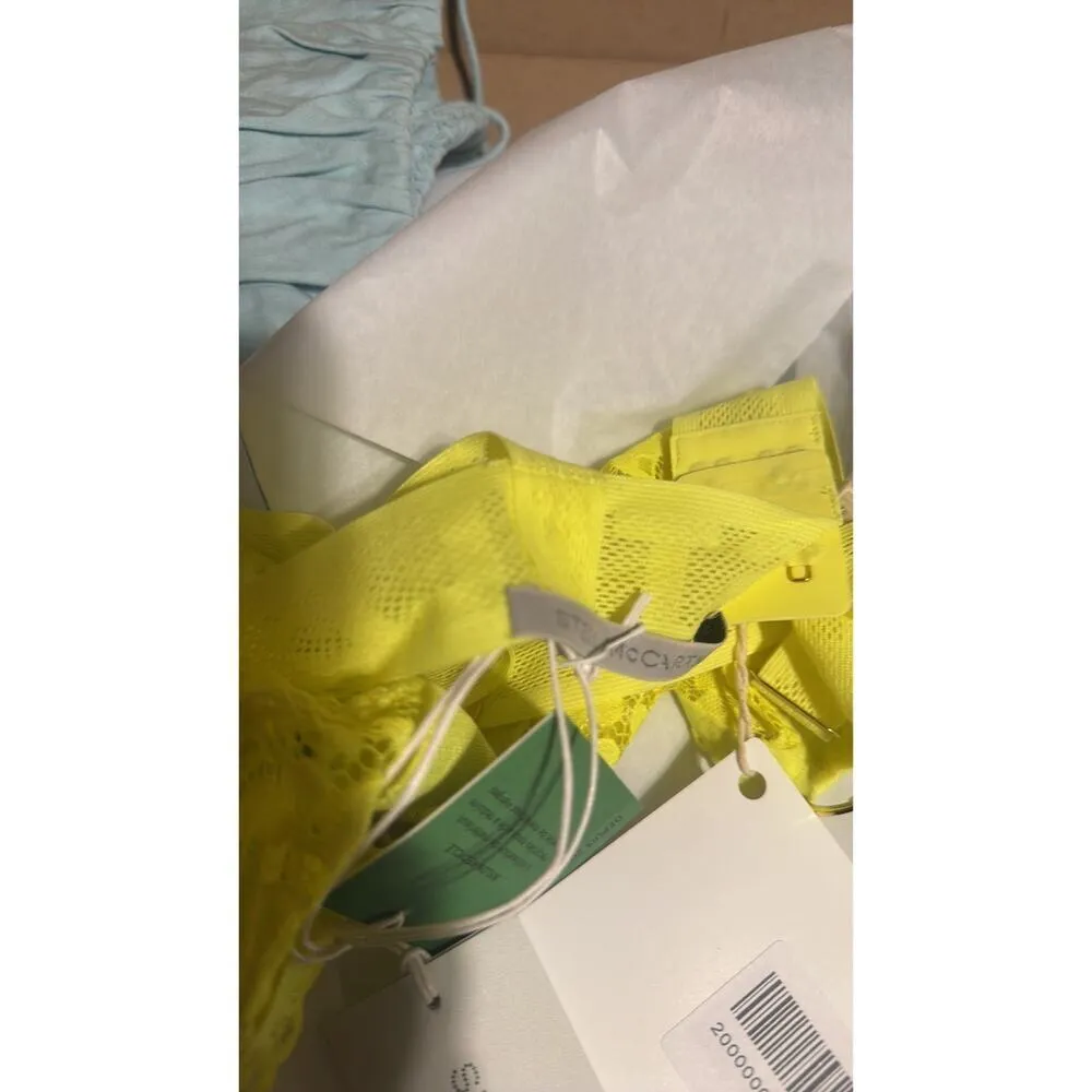 Stella McCartney Neon stretch lace triangle bra Bright yellow M - Image 7