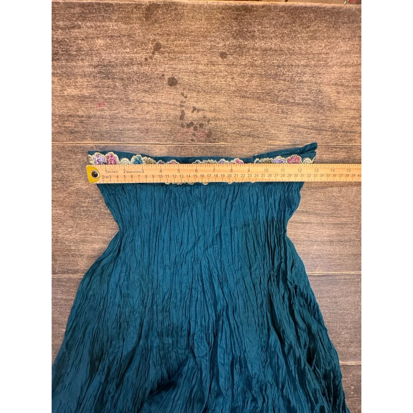 Chaundry KC Women's‎ Broomstick Ombre Skirt Size Medium Fairy Core Woodland Green - Image 3