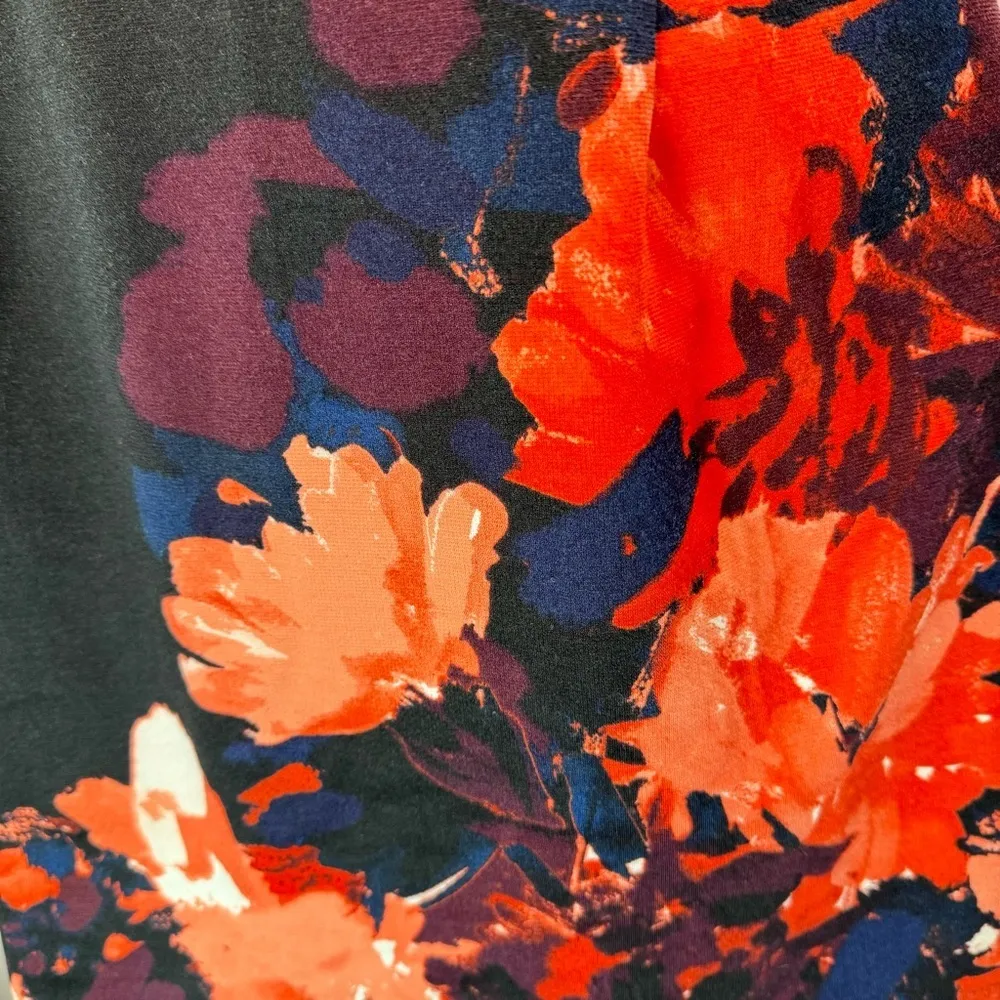 London Times ModCloth Thick Knit Floral Cap Sleeve Midi Shift Dress Size 10 NEW - Image 9