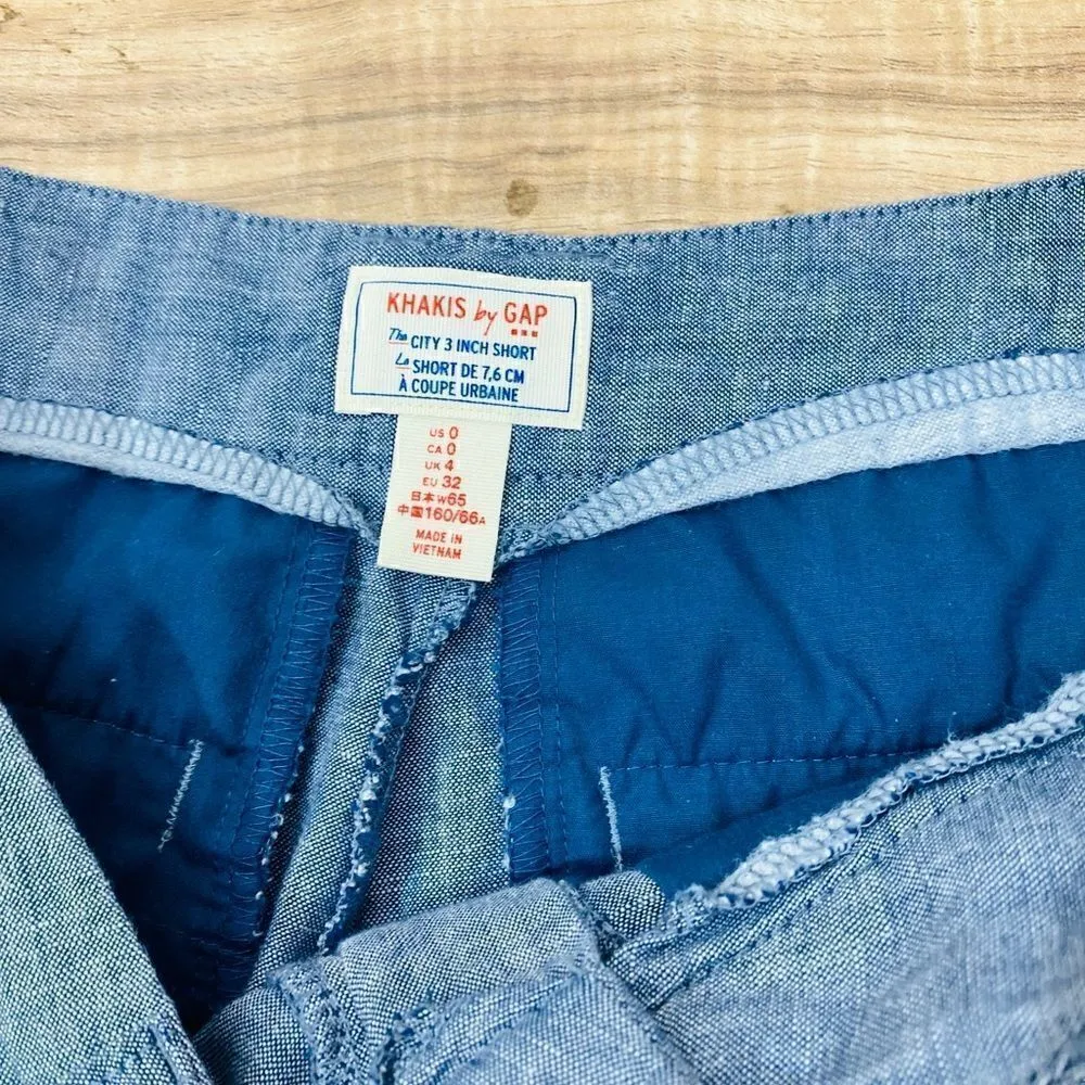 Khakis by Gap Flat Front Chambray City Shorts - Image 6