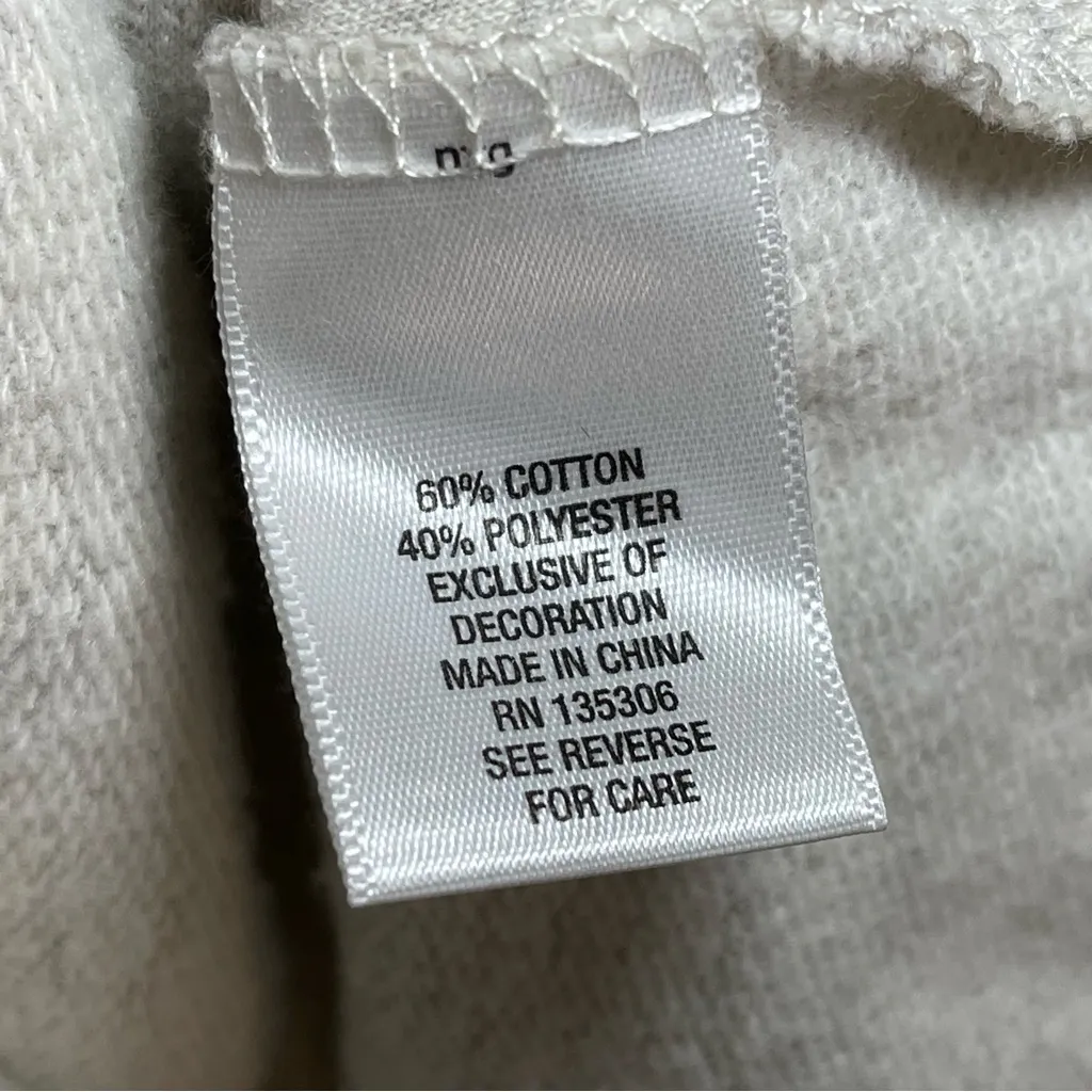 dressbarn Sunday |  Oatmeal V-Neck Hooded Sweatshirt With Floral Embroidery | XL - Image 11