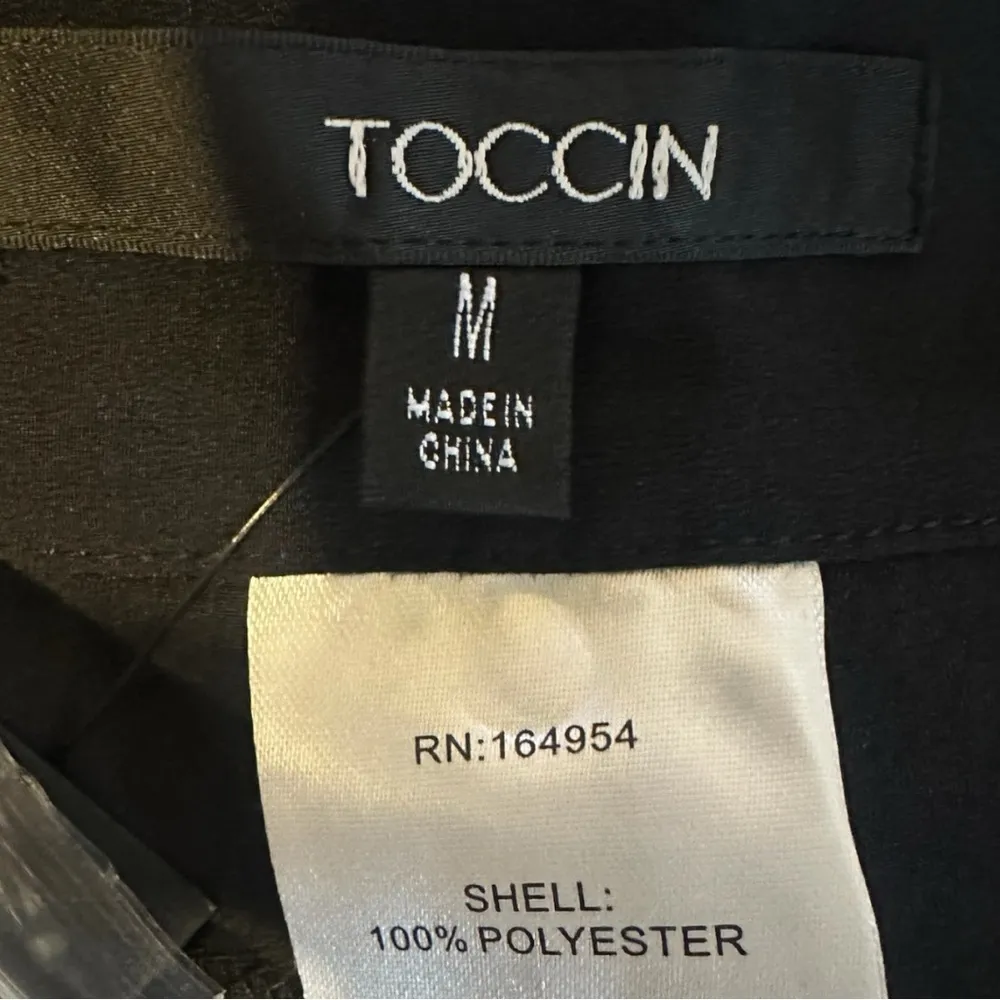 TOCCIN Suri Wide Leg Pant Jet Black Size Medium - Image 4