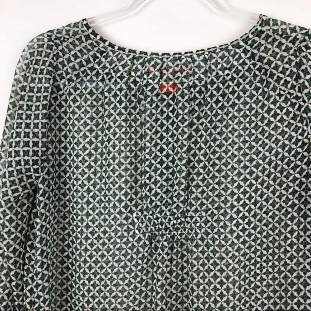 Joe Fresh  Printed Blouse Extra Small XS Green - Image 7