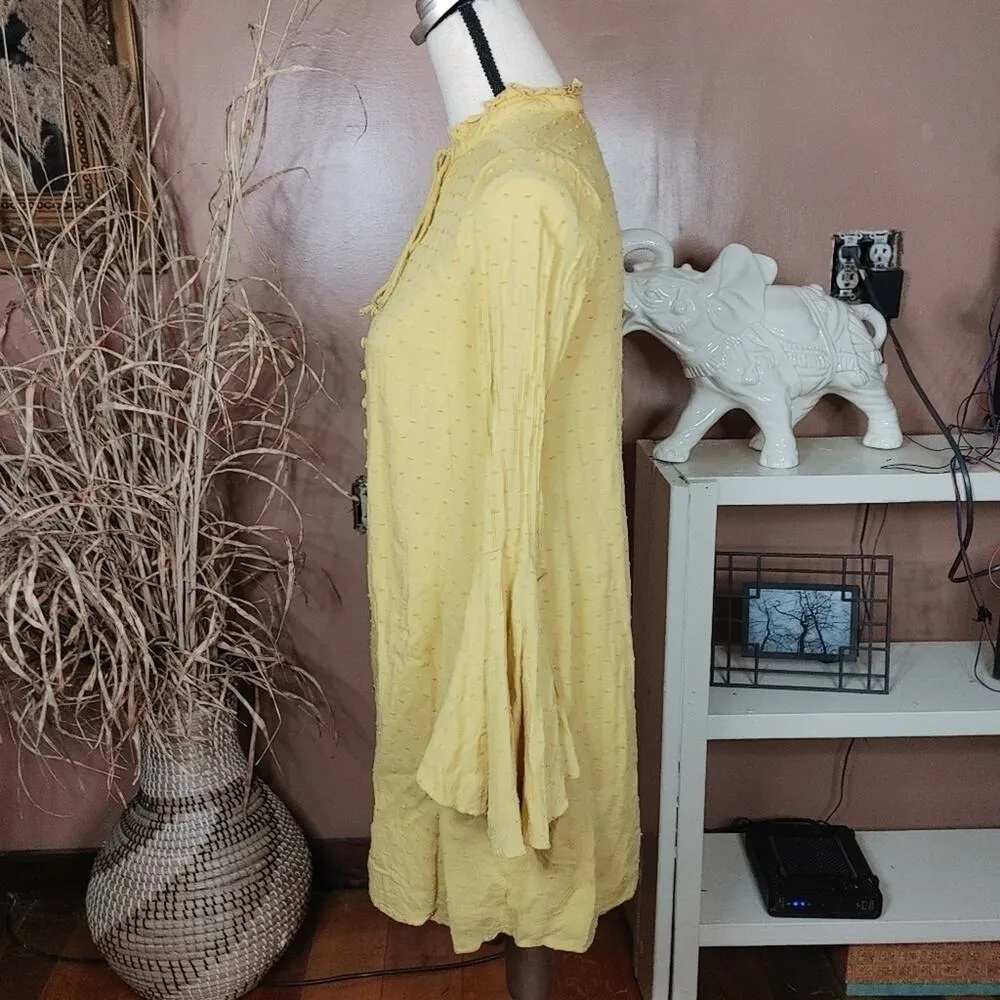 Chelsea And Violet Textured Short Dress or Tunic Top Trumpet Sleeve Size Small S - Image 10