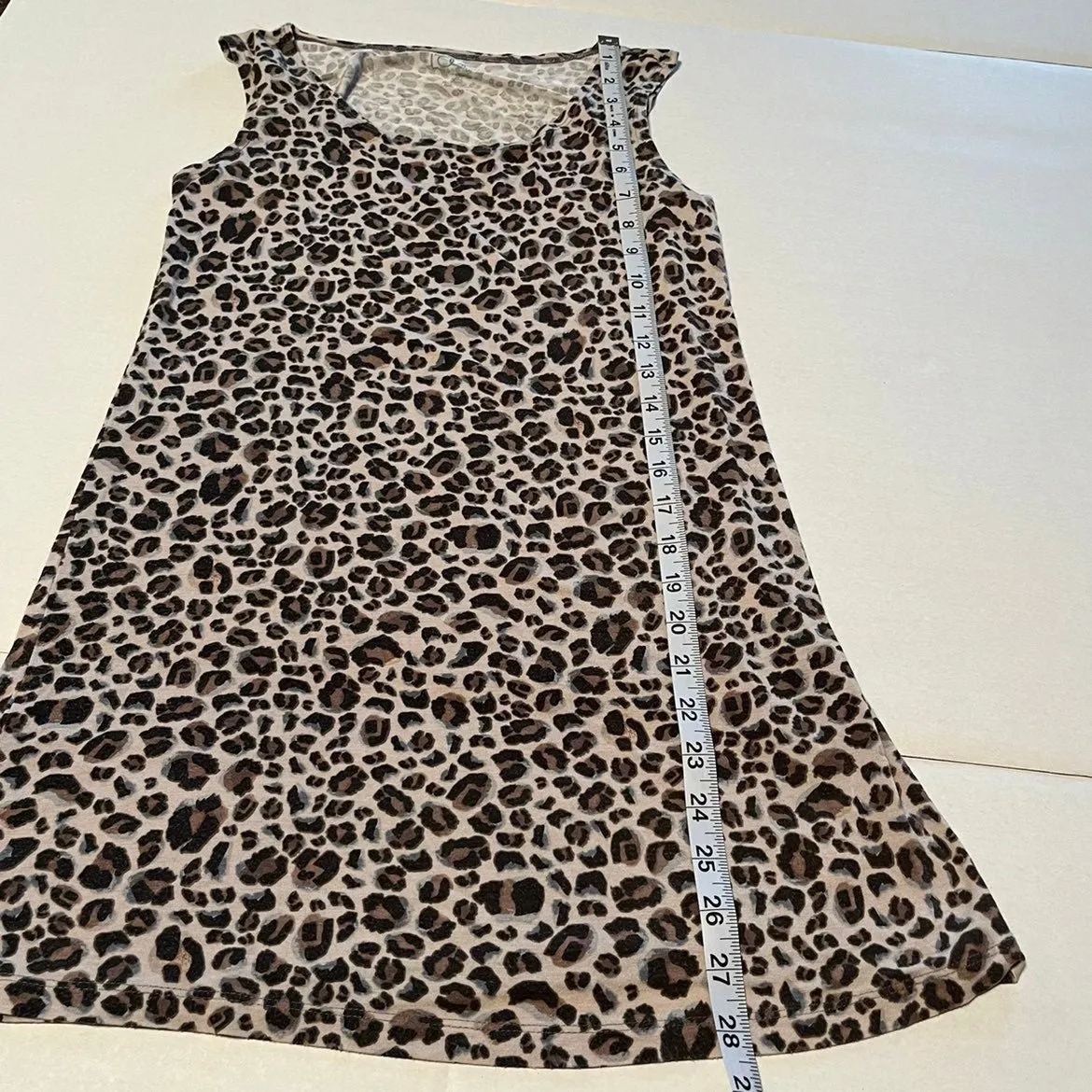 LOGO by Lori Goldstein‎ fitted dress women's size XS extra small cheetah leopard - Image 6