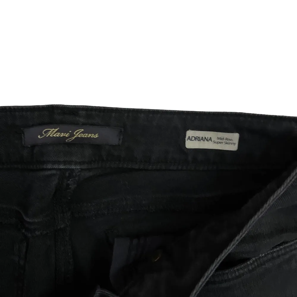 Mavi Adrianna distressed super skinny jeans black size 27 - Image 3