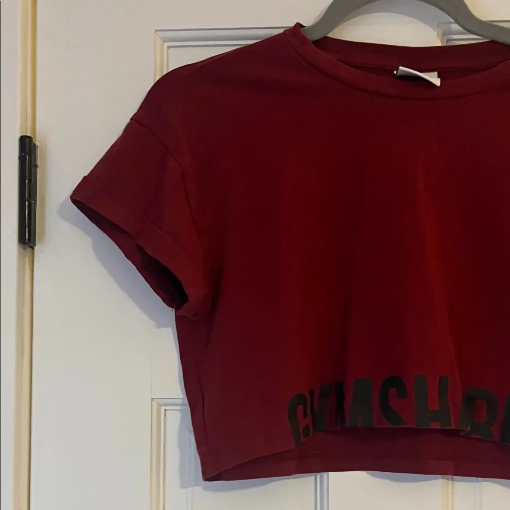 Gymshark Burgundy Crop Top - Image 5
