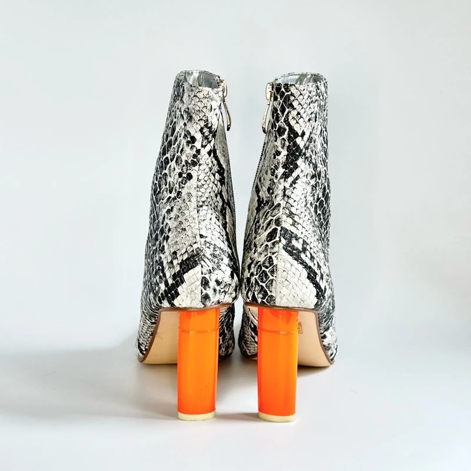 Cape Robbin Women Leatherette Snakeskin Oval Heel Bootie - Image 5