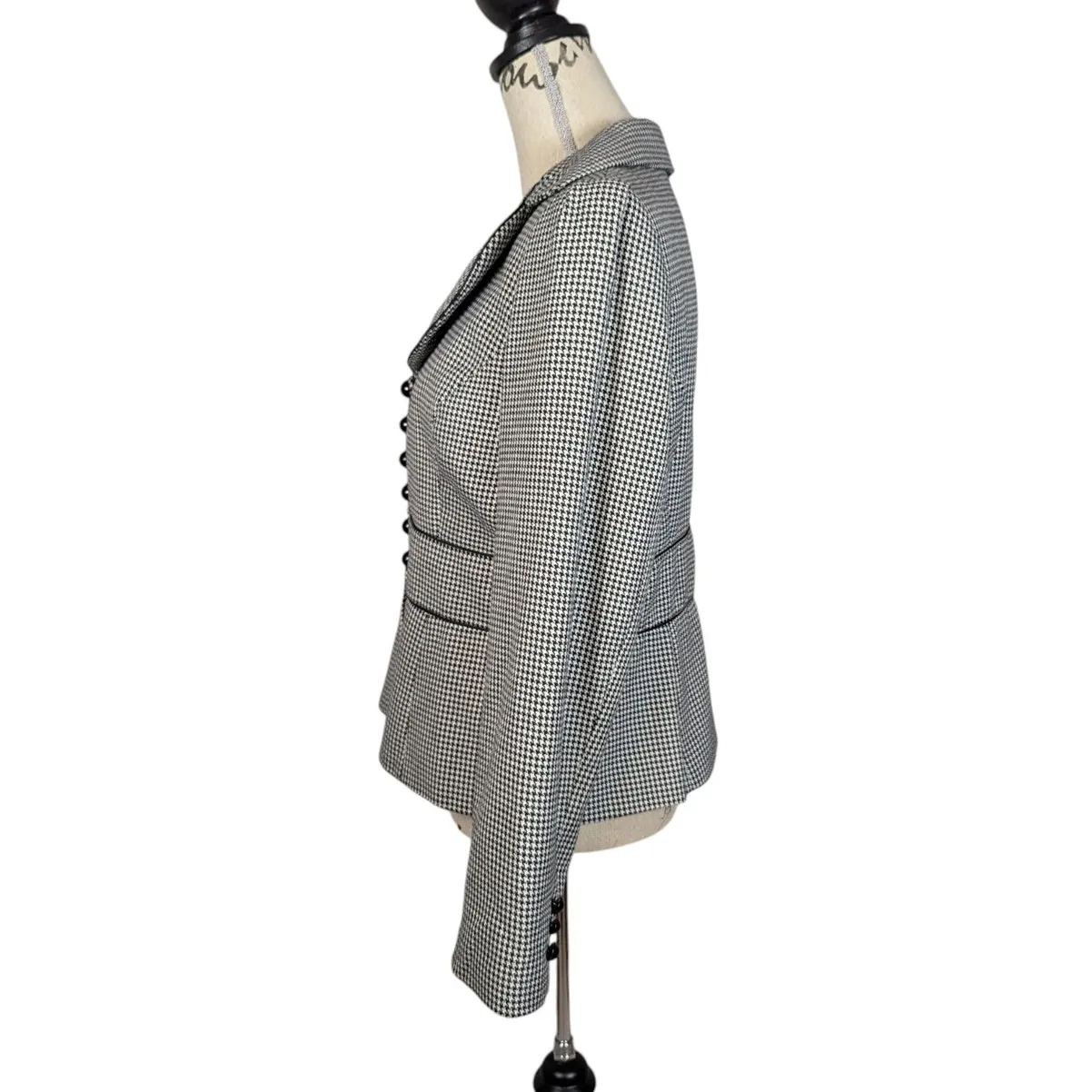 Nine West Houndstooth Blazer Women’s 14P Vintage Office Chic - Image 4