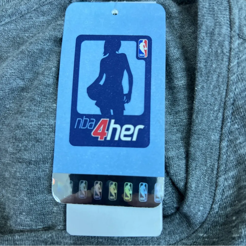 NBA Pelicans New Orleans Ladies Size XL V-Neck Short Sleeve Gray w/Red &… - Image 7