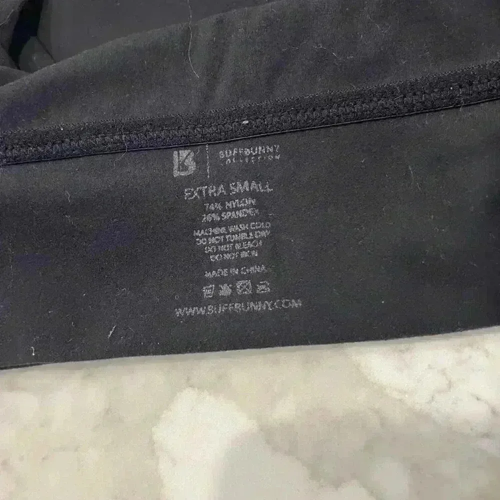 BuffBunny Rosa Black Strappy Sports Bra Womens Size XS Medium Support Activewear - Image 5