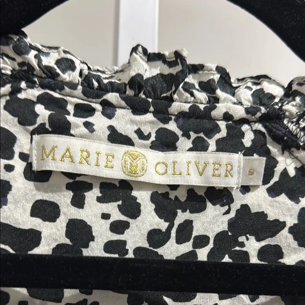 Marie Oliver Black and White Silk Blouse - Image 2