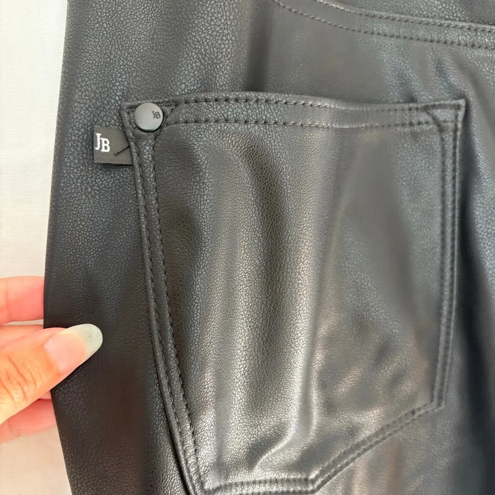 nwt Judy Blue Black Faux Leather Straight Leg Pants Juniors 11 30 - Image 8