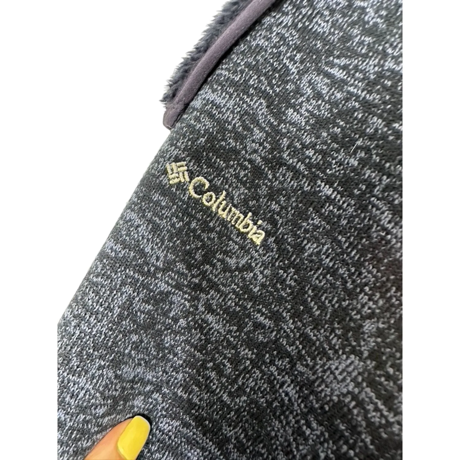 Columbia Open Drape Sweater Navy Blue Sherpa Lined Thick & Warm Size Small - Image 3