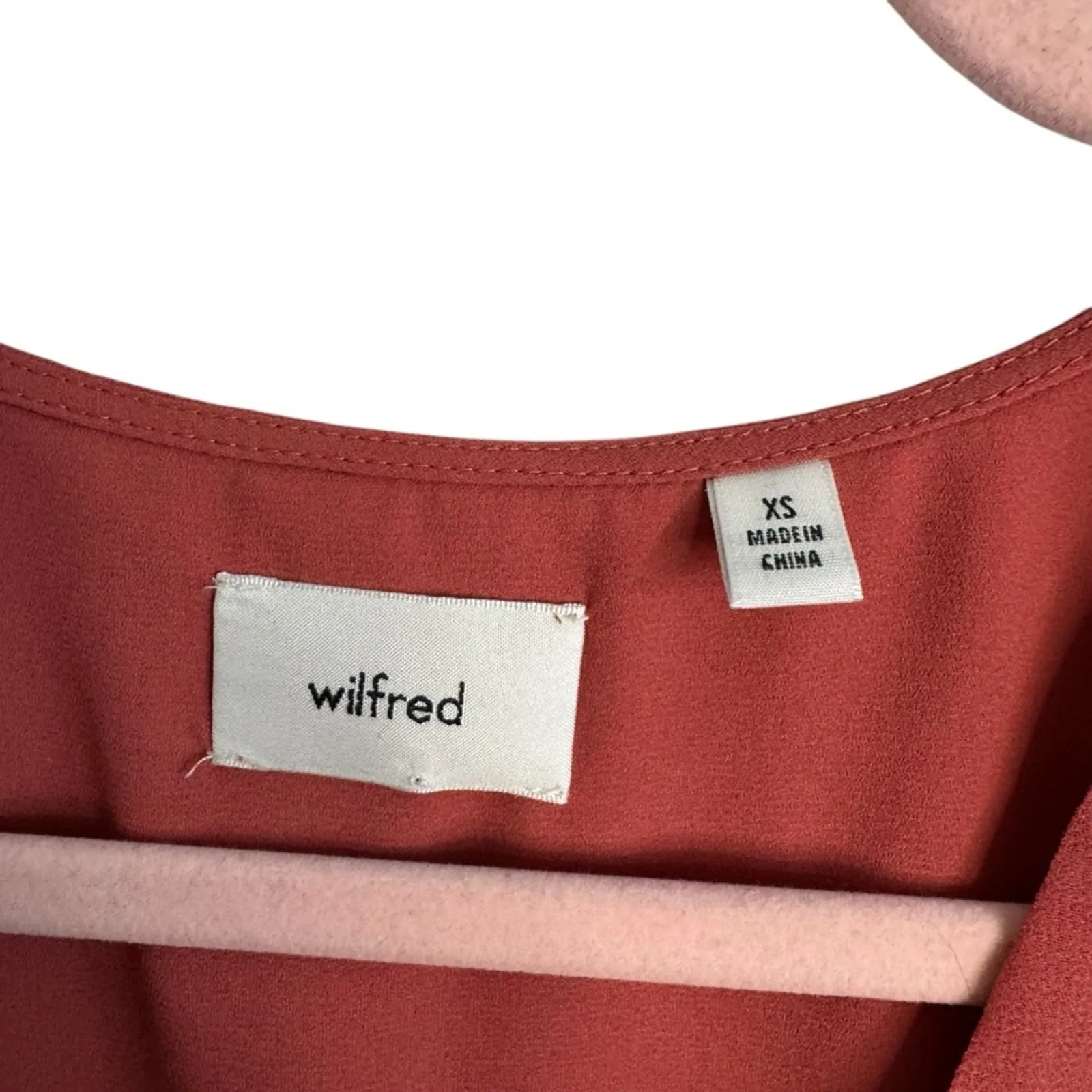 Wilfred Aritzia Wistful Rosy Red Blouse - Image 2
